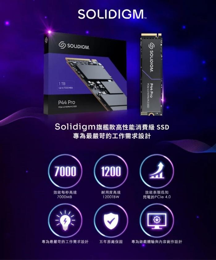 Solidigm(原INTEL) P44 Pro 512G/Gen4 PCIe 4.0