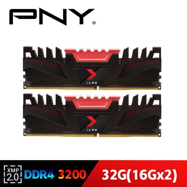 PNY XLR8 DDR4 3200 32G(16Gx2) 散熱片
