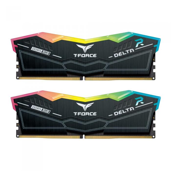 TEAM 十銓 T-Force Delta 炫光RGB系列 32GB(雙通16GB*2) DDR5-6400 黑色