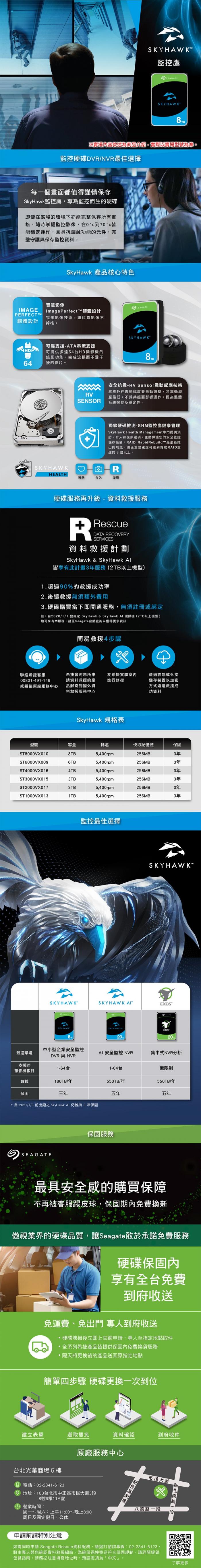 Seagate 監控鷹 1TB 監控硬碟 ST1000VX013