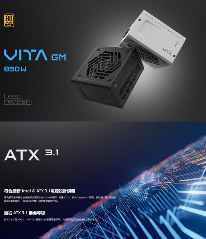 全漢 VITA-850GM_850W金牌全模組(MIT)