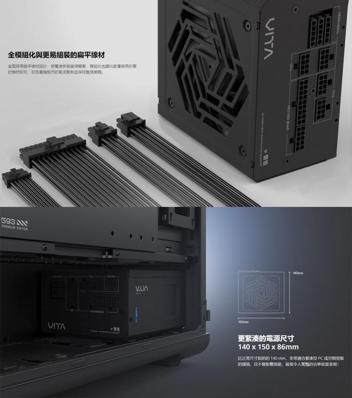 全漢 VITA-1000GM_1000W金牌全模組(MIT)