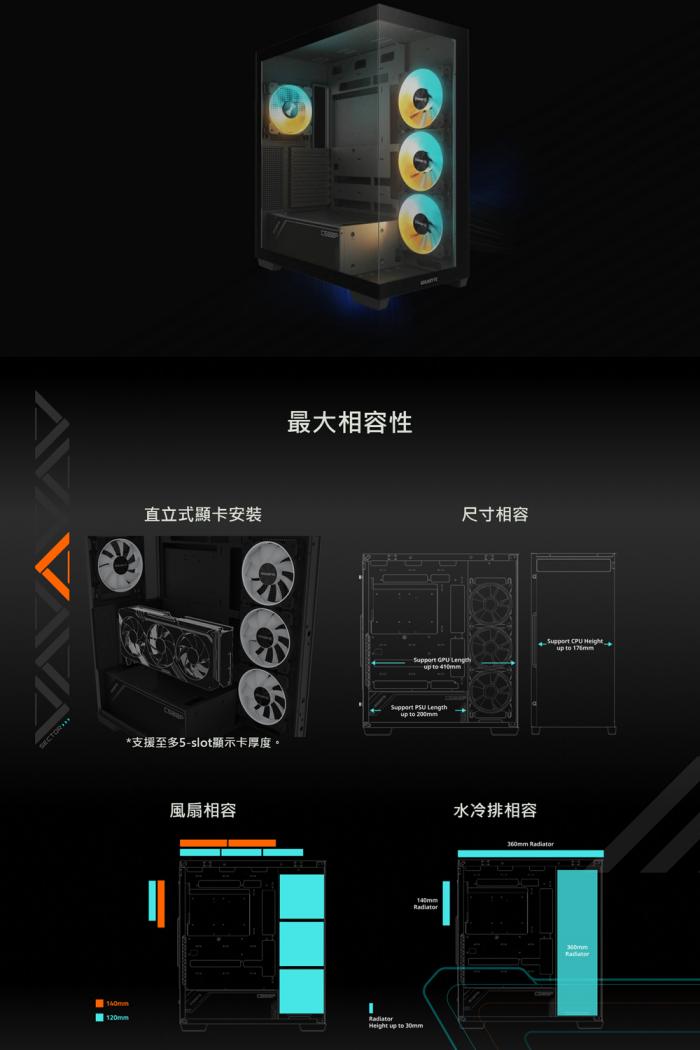 技嘉 C500 Panoramic Stealth 黑色 大海景房(指送)