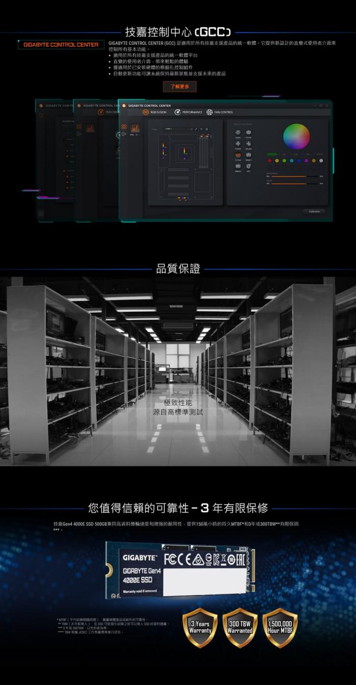 技嘉 Gen4 4000E 1TB(G440E1TB)