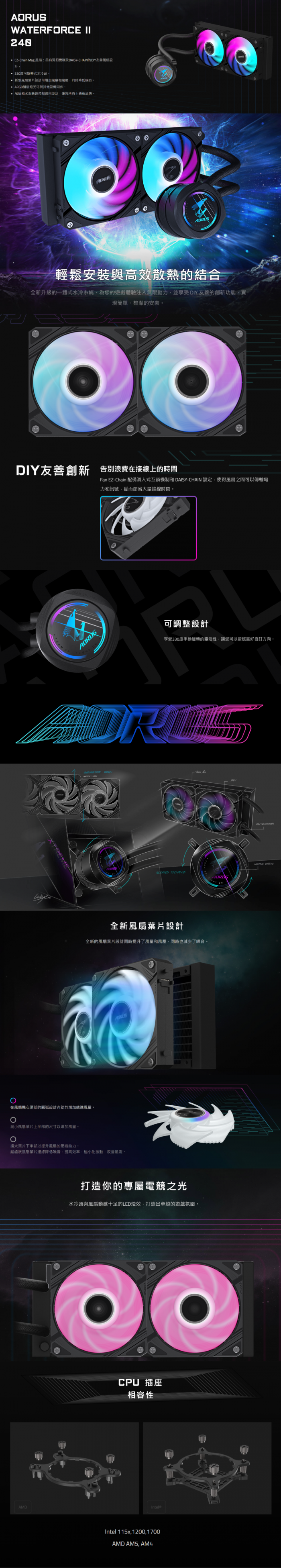 技嘉 AORUS WATERFORCE II 240 鷹魂二代