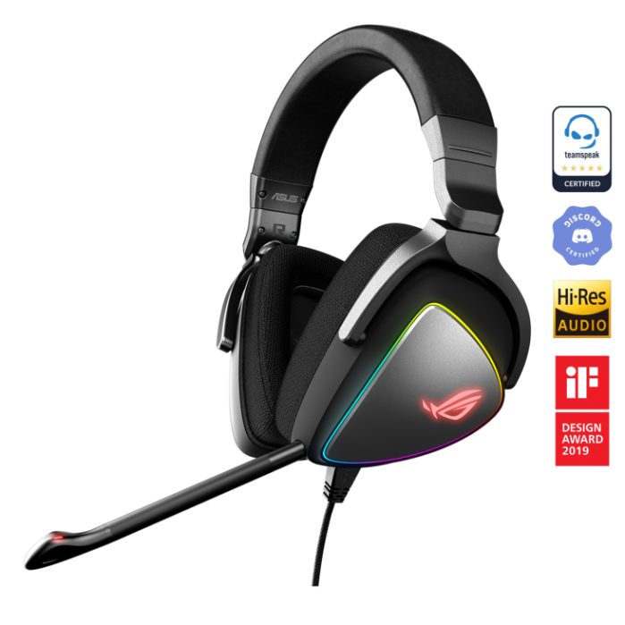 華碩 ROG Delta 黑RGB 有線耳機 (90YH00Z1-B2)