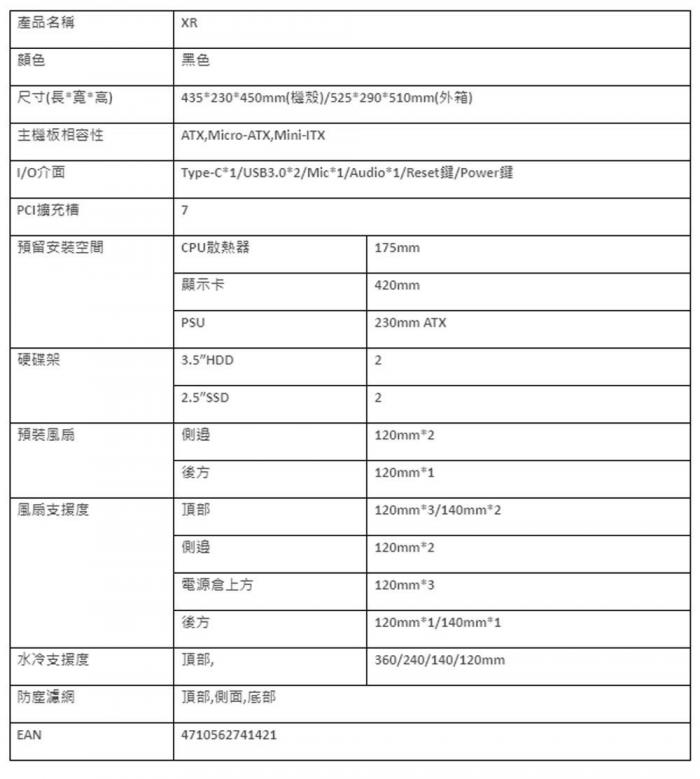 Montech XR 黑色 全景玻璃透側