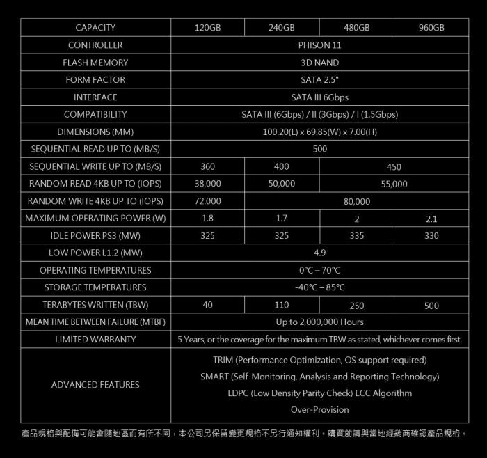 MSI微星 SPATIUM S270 960G SATA 2.5吋