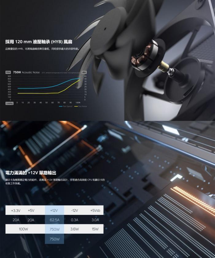 全漢 VITA GM 750W  白 雙8/金牌