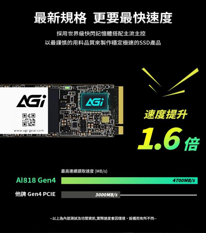 AGI 亞奇雷AI818 512GB M.2 Gen4