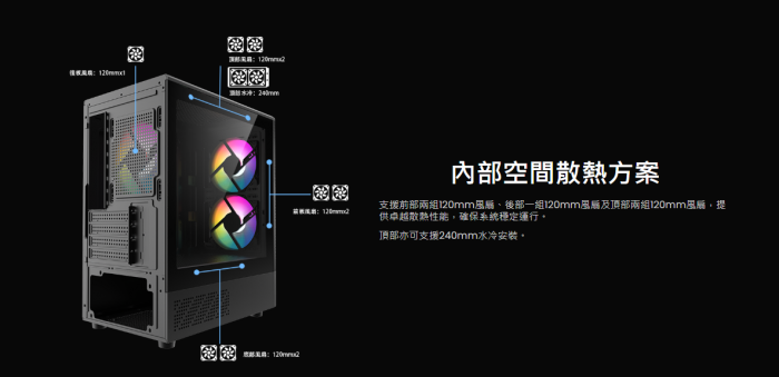 艾納爾 Crystal X02黑 M-ATX 機箱