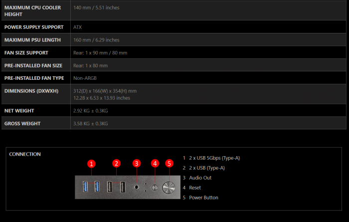 msi PRO SHIELD M100P 機箱