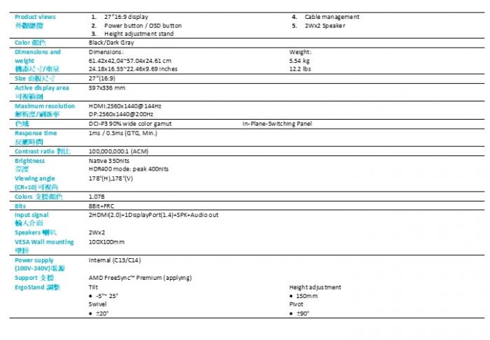 Acer Predator XB273U X1 27吋 電競螢幕