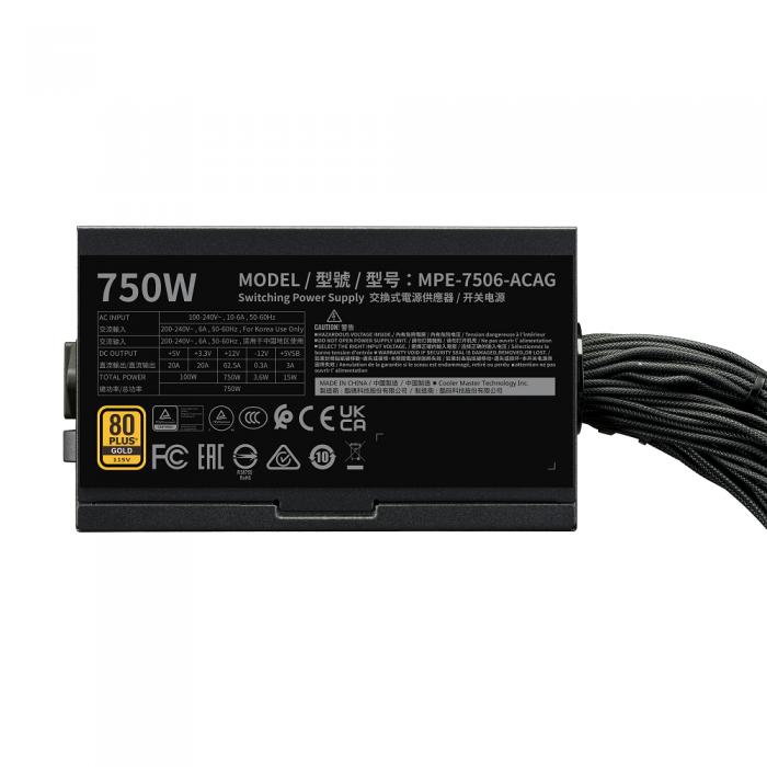 酷碼 MWE GOLD V3 750W 黑色 雙8/金牌