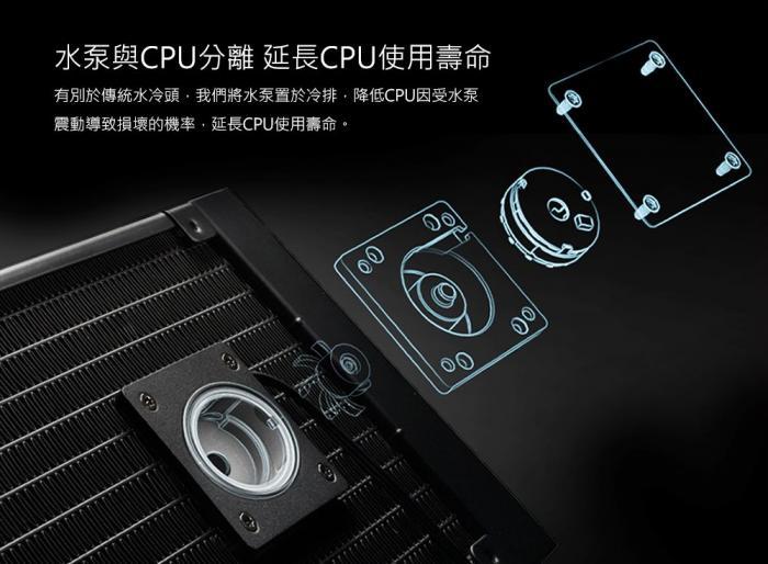 十銓 T-FORCE SIREN GD360E ARGB 一體式水冷 黑