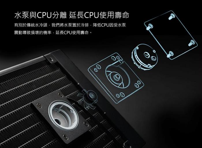 十銓 T-FORCE SIREN GD360E ARGB 一體式水冷 白