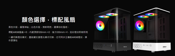 艾納爾 V-X03 雙曲面海景房 白 電競機箱