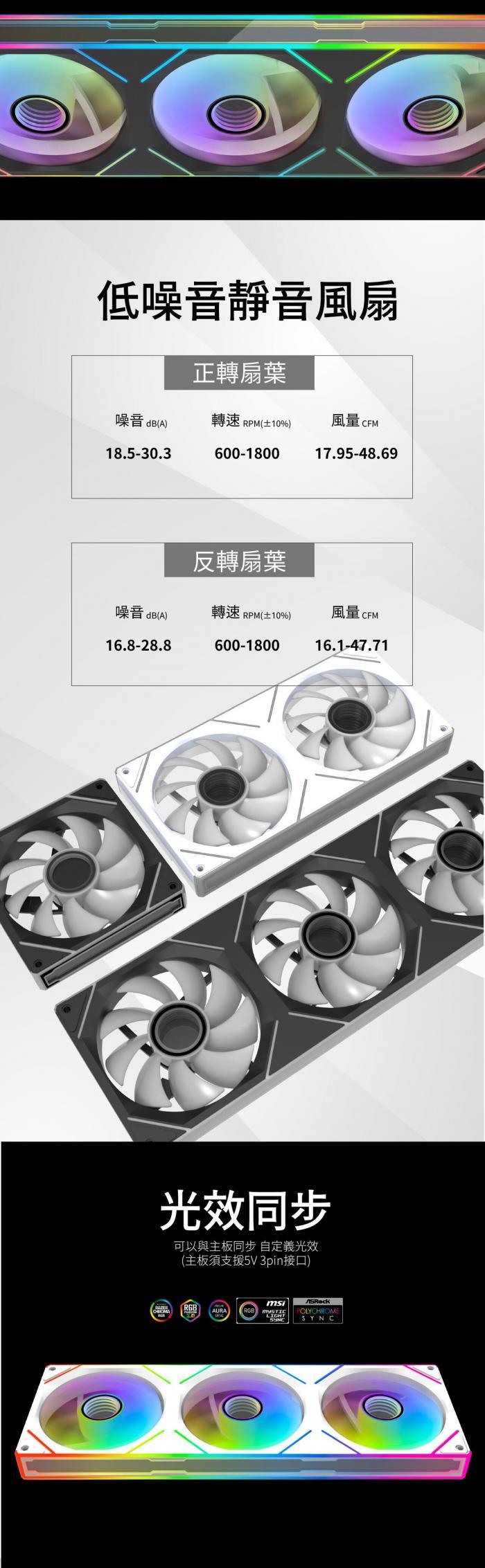 振華 Auracool 240BK 正 無限鏡風扇