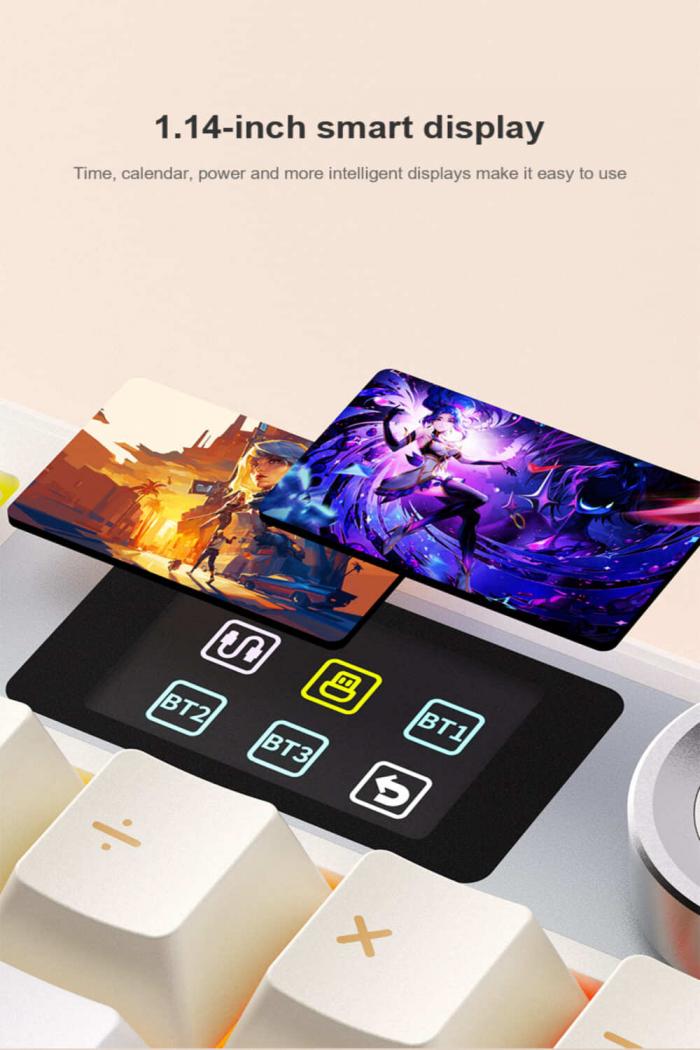 狼蛛 AULA F108pro (淺藍+白+黑紫 ) (收割者軸-繁中) ❰三模❱