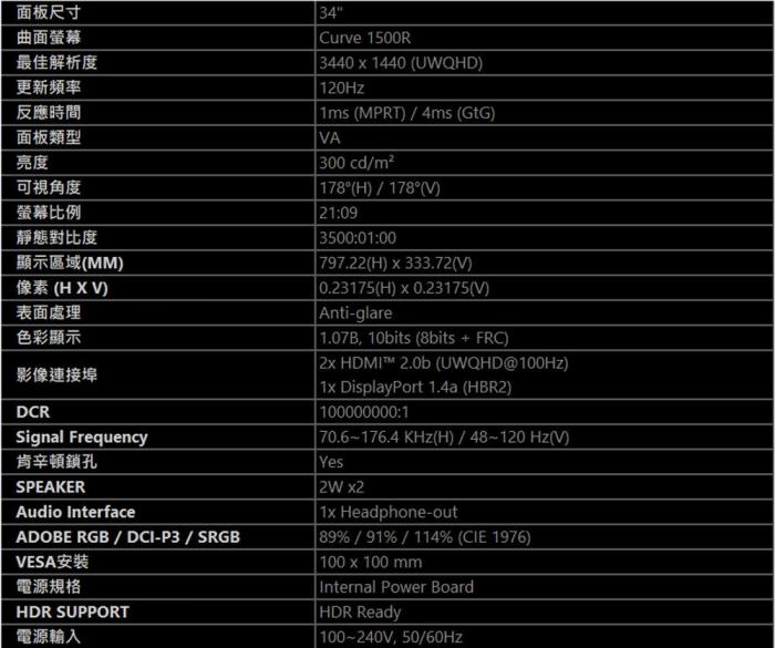 MSI PRO MP341CQW E12 34吋 曲面螢幕