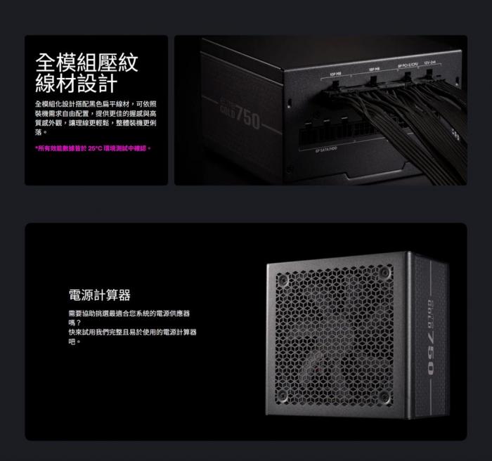 酷碼Elite Gold 750W 金牌 全模