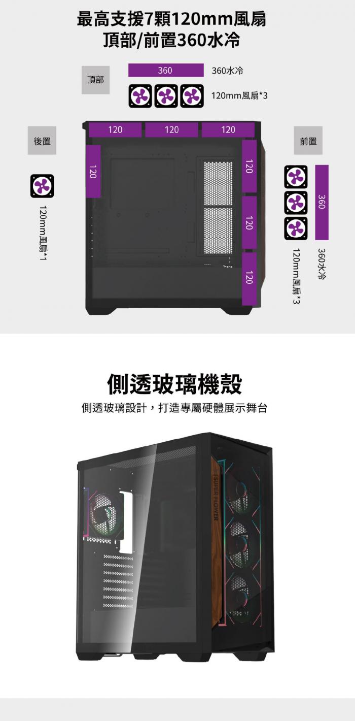 振華 M706 木紋質感前面板 機殼