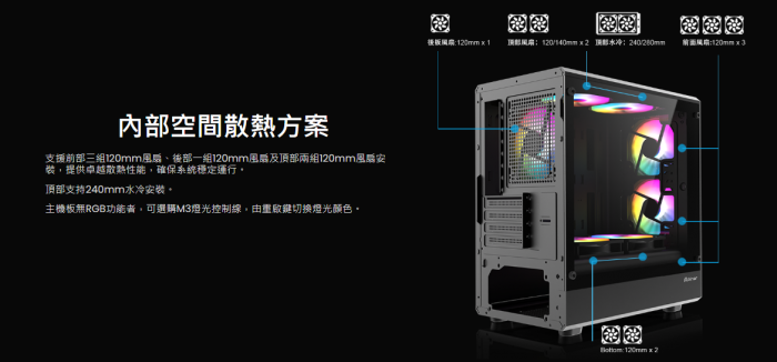 艾納爾 Crystal M200黑 M-ATX 機箱
