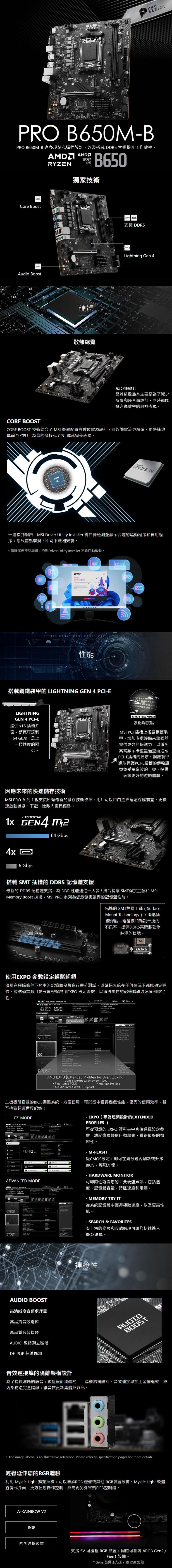 微星 PRO B650M-B