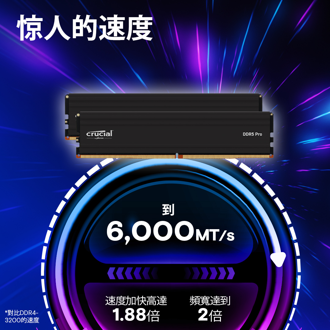 美光 Micron Crucial RPO 單條 32GB DDR5 5600 黑散熱片 泡殼裝