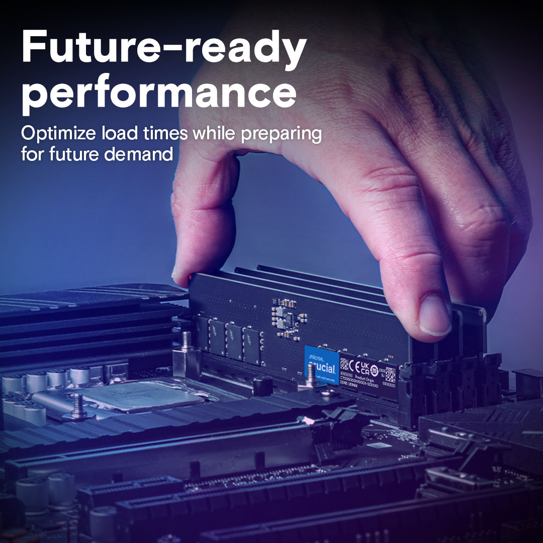 美光 Micron Crucial 16GB DDR5 5600/CL46 無散熱片 CT16G56C46U5