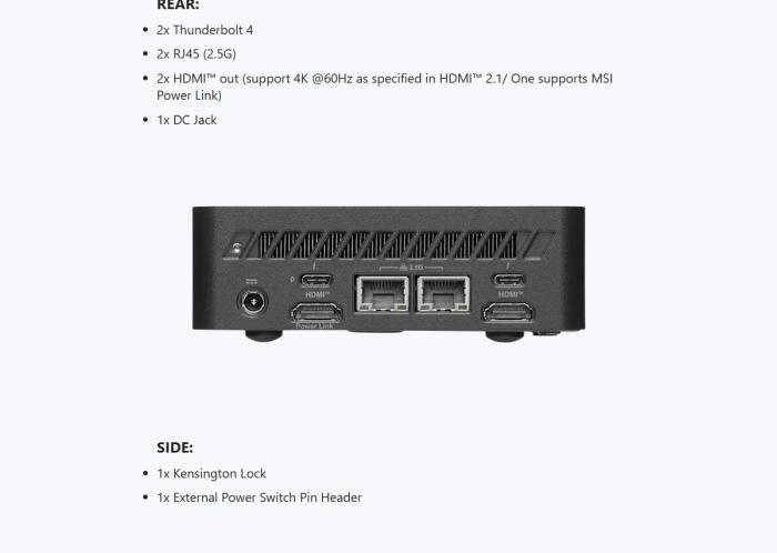 MSI Cubi NUC AI+ 3MG-017BTW  準系統
