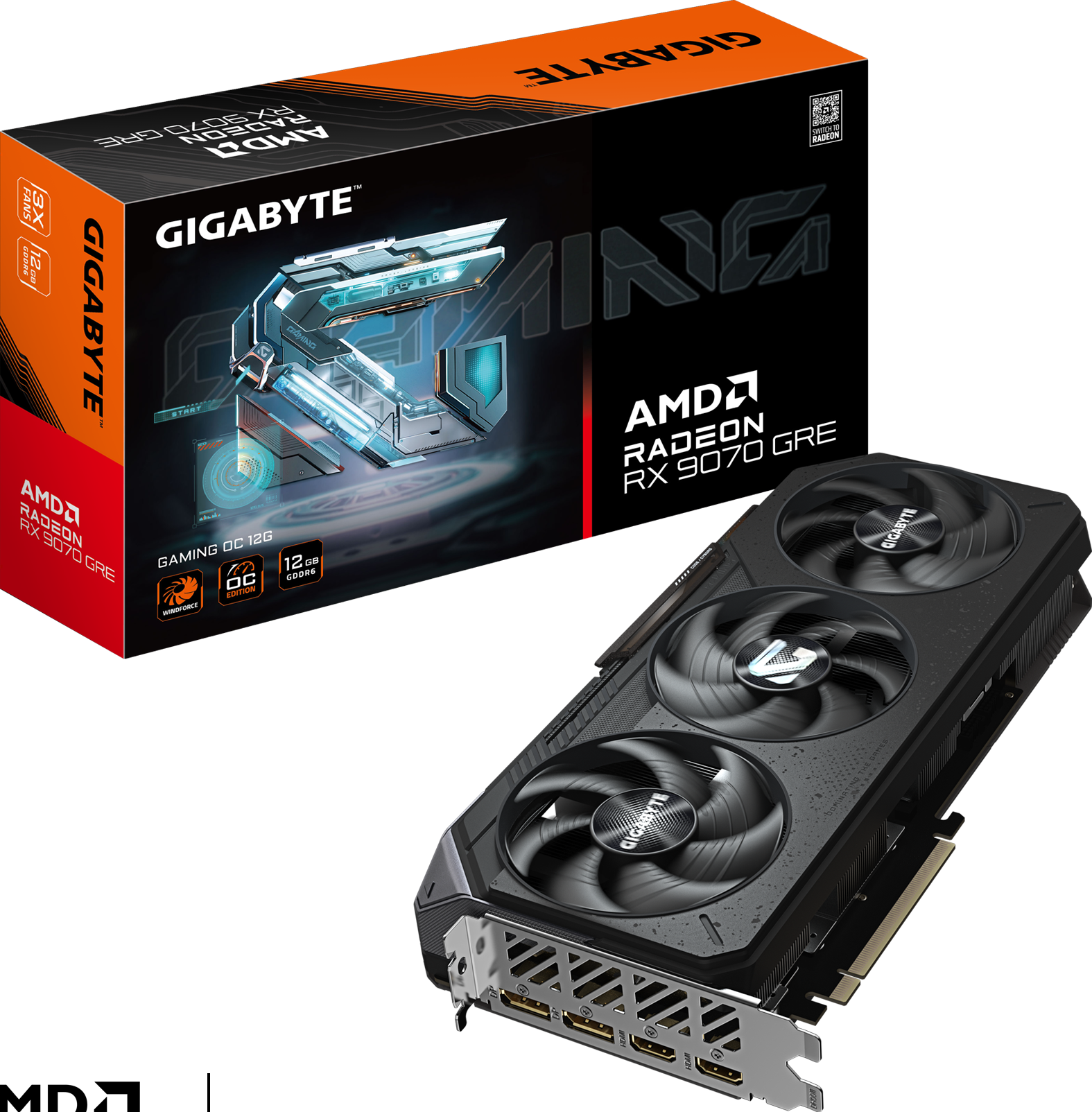 技嘉 RX9070GRE GAMING OC 12G