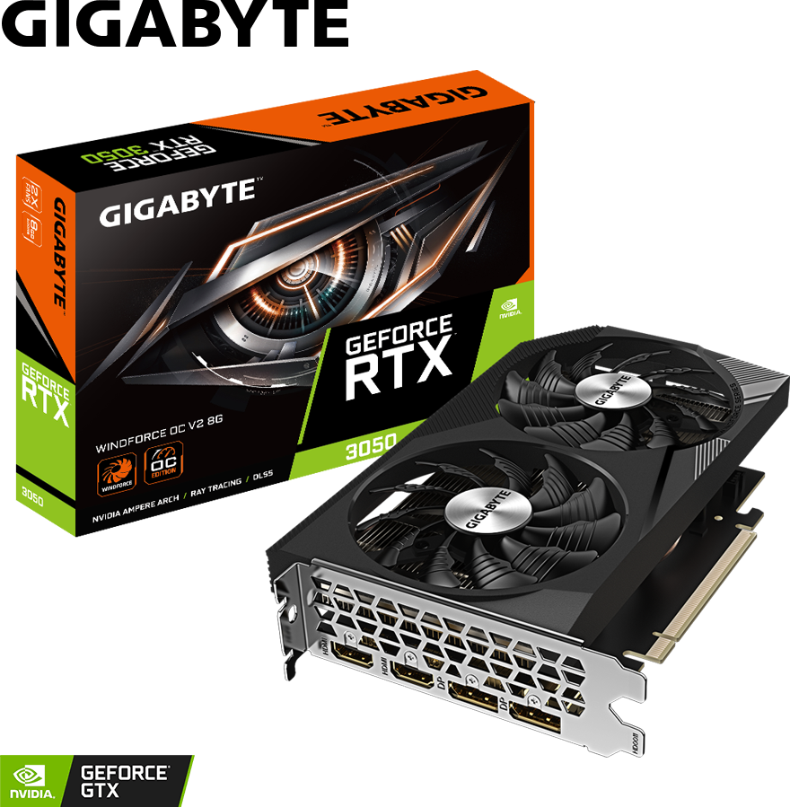 技嘉 RTX3050 WINDFORCE OC V2 8G